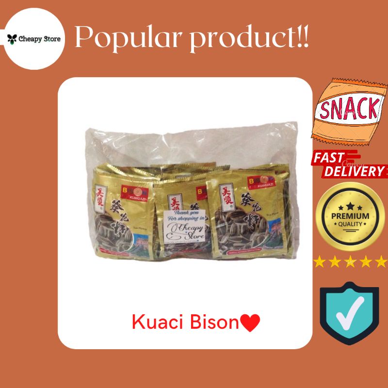 

Kwaci Bison Kuihuazi / kuaci bison isi 20pcs @12gr