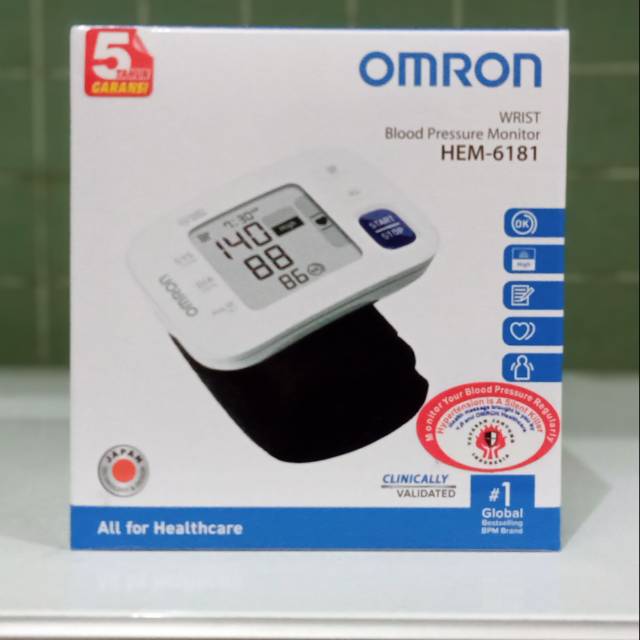 Omron Tensimeter Digital Lengan Bawah OMRON HEM 6181 Monitor Tekanan Darah | Original | Alat Ukur Tekanan Darah