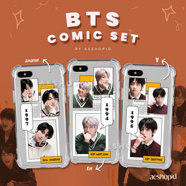 (BT-005) BTS COMIC AESTHETIC DIY Sticker Set case kpop comic aesthetic tumblr custom kpop stiker hp lucu estetik