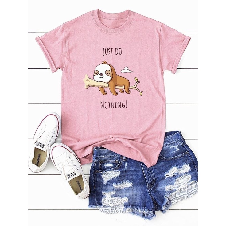 MYSTIQUE.ID-BAJU KAOS JUST DO NOTHING! T-SHIRT LUCU DAN AESTHETIC