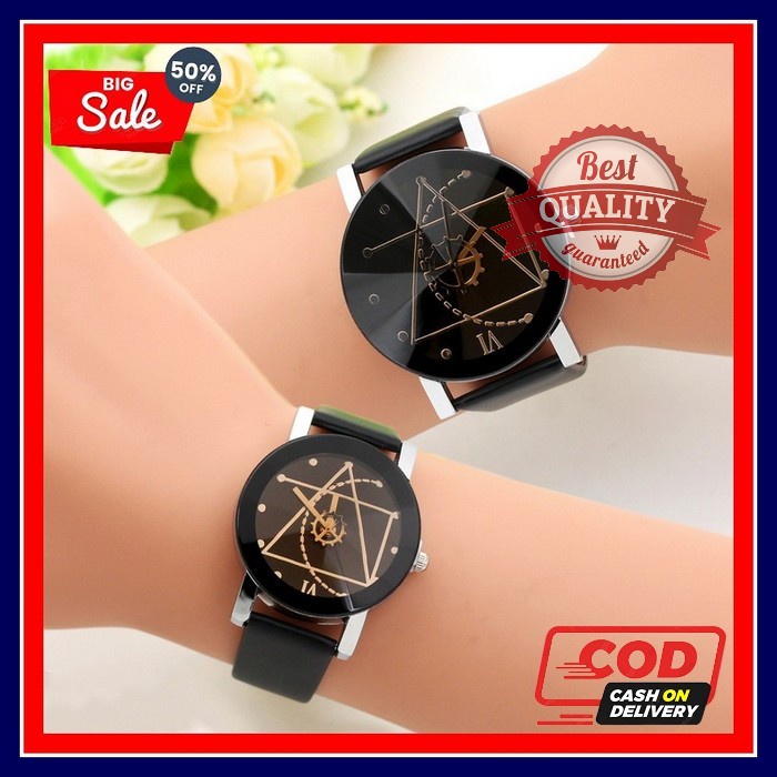 Jim 8045 Jam Tangan Couple Pasangan Pria Wanita Analog Murah Branded Elegan Y7D78 X4S3 Jam Tangan Wa