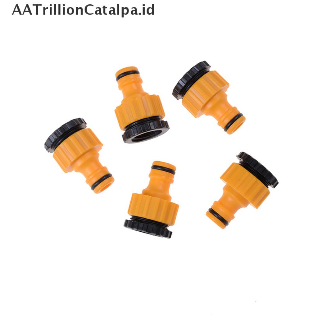 (AATrillionCatalpa) 5pcs Adapter Konektor Selang Air Bahan ABS 1 / 2 &quot;&amp; 3 / 4&quot; Untuk Taman