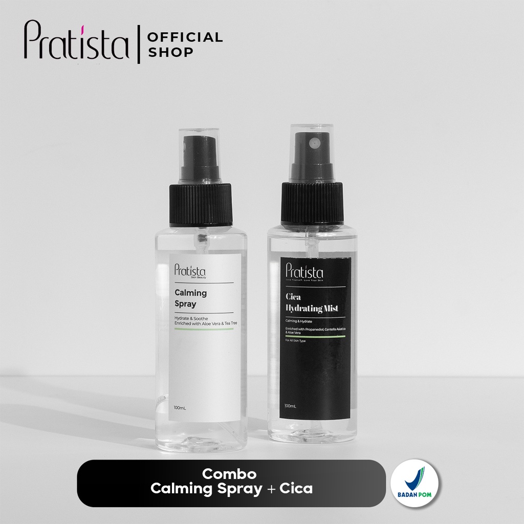 Pratista Calming Spray Wajah Cica Face Mist Pratista Skincare Pelembab Wajah Berjerawat Beruntusan Kulit Kering Berminyak BPOM