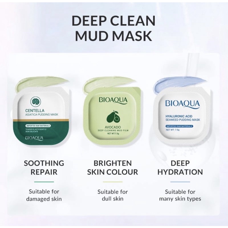 Bioaqua Hyaluronic Acid pudding mask/Avocado/ Centella