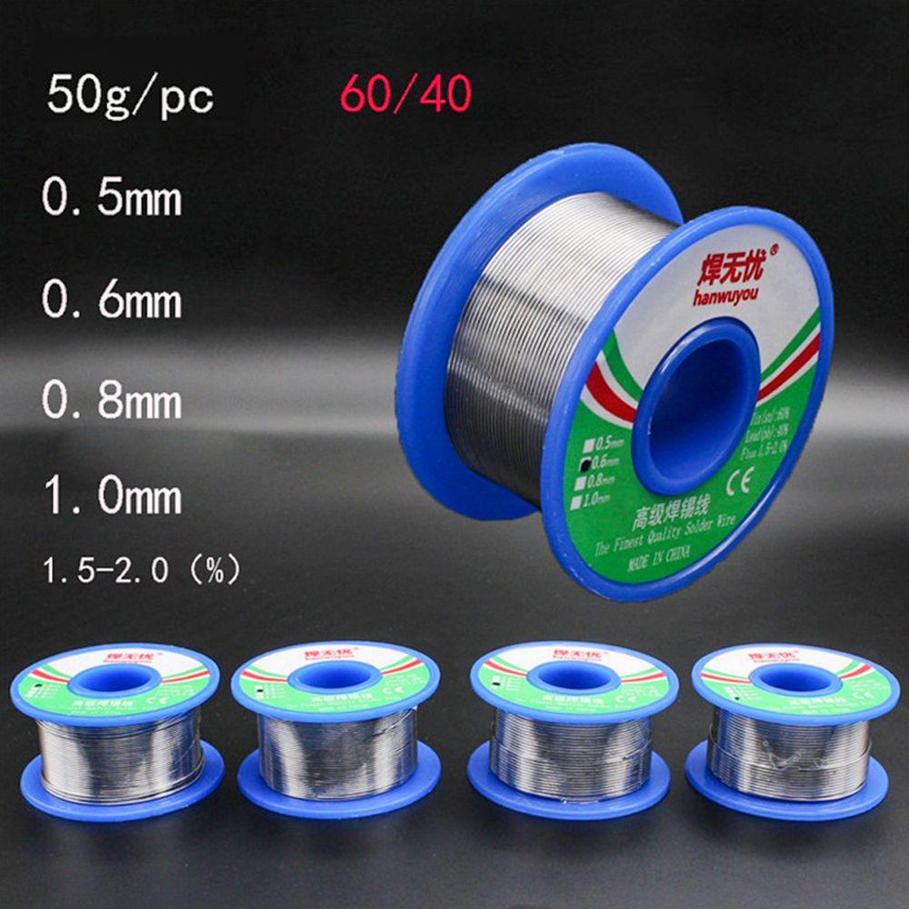 Solighter 50g Kawat Timah 1.0mm Sn/Pb Aksesori Las Timah Flux Timah