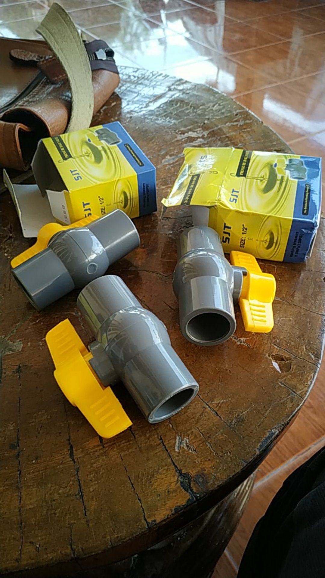 Stop Kran / Keran Plastik / Ball Valve Pvc 1/2” (sjt Brand)