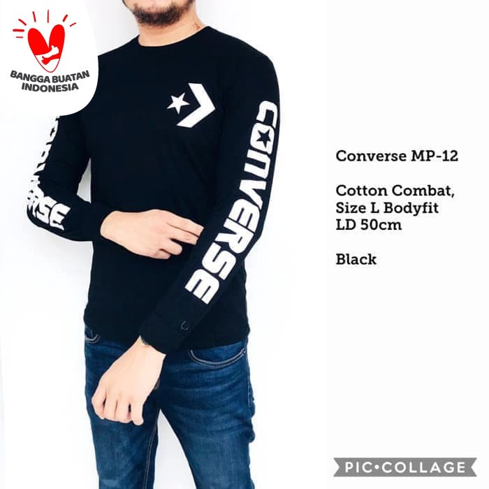 Kaos lengan panjang pria wanita fashion/ baju Distro CONVERSE