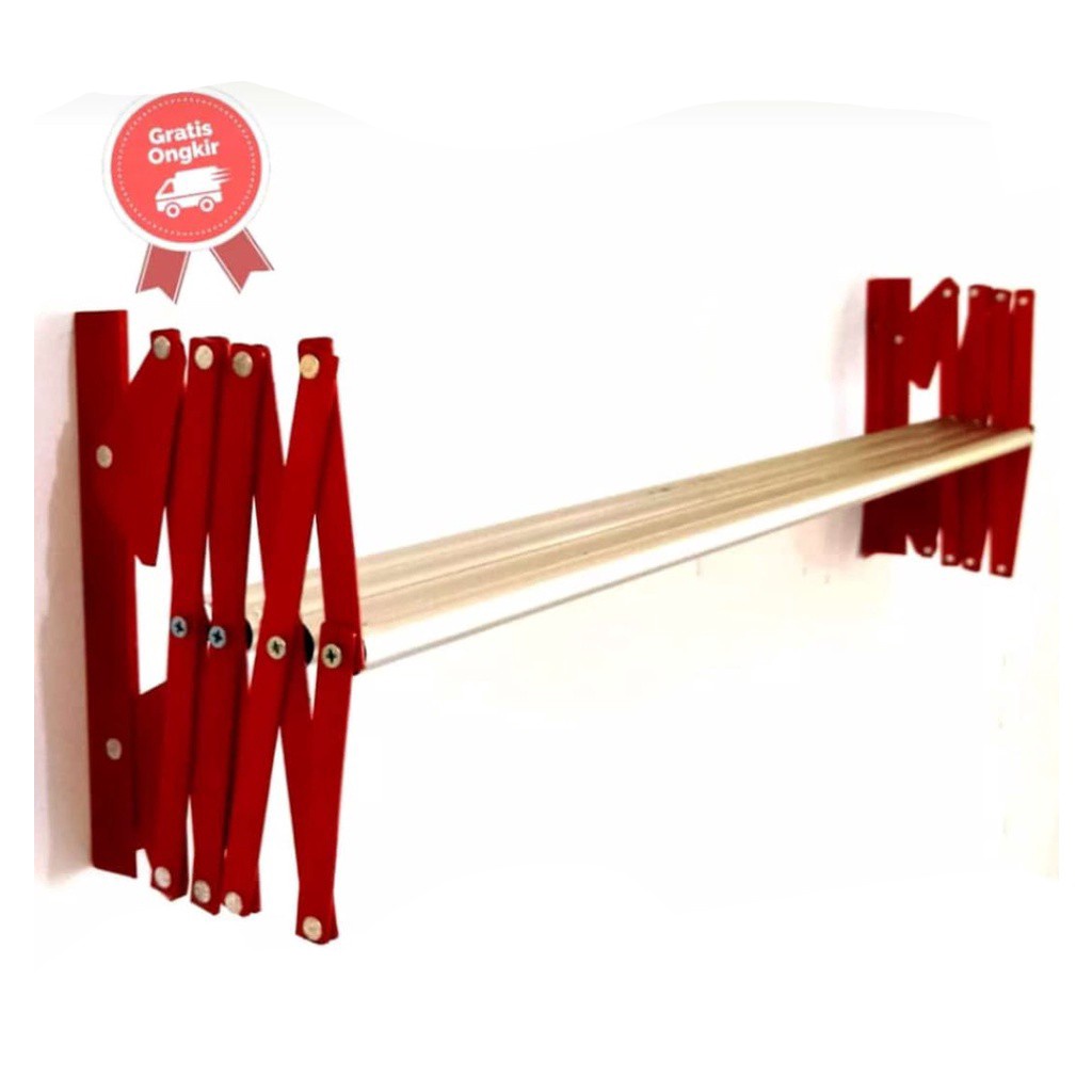 RB jemuran dinding lipat / jemuran pakaian / jemuran handuk panjang 75cm