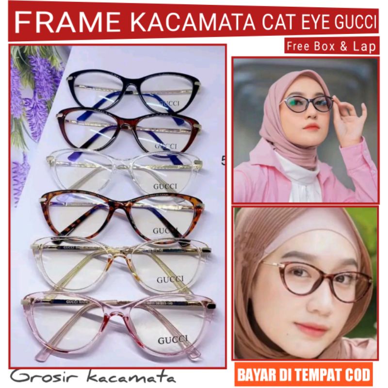 Frame Kacamata Photocromic Cat Eye Frame Kacamata Minus Plus Baca Kacamata Photocromic Wanita Cat Eye
