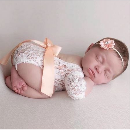 Newborn Photography Properties - Baby Girl Lace Rompers