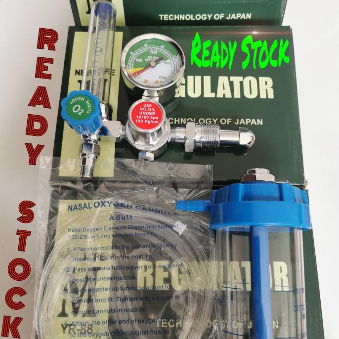 Regulator Tabung Oksigen Medical 02, Japan Technology, Full set Oxygen