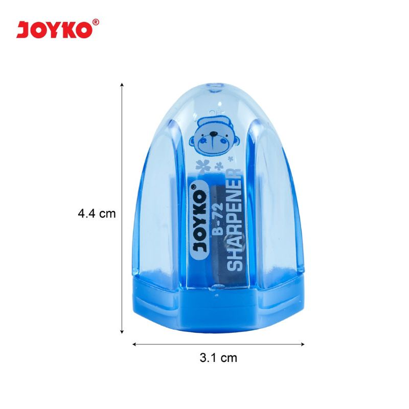 Serutan Joyko B-72 Rautan Pensil 2B Warna Besar Sharpener