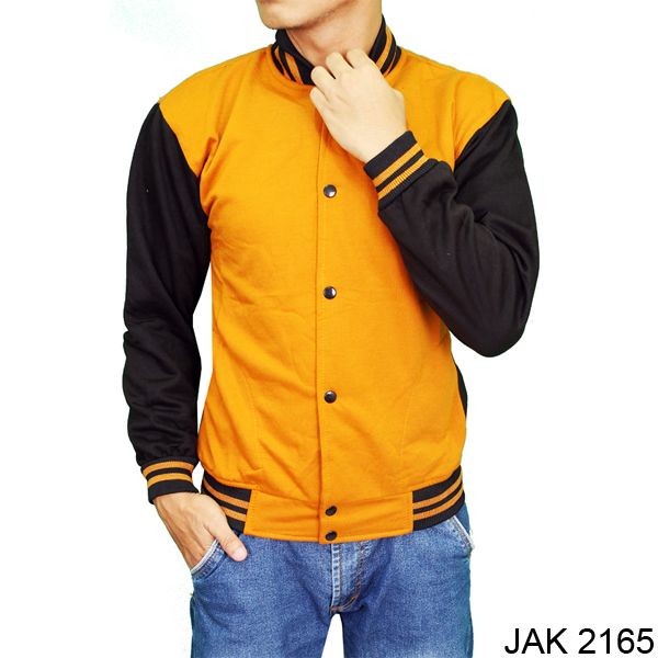 Man Baseball Jackets Fleece Orange – JAK 2165