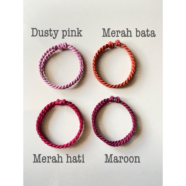 (variasi A) Gelang Tali Polos - Gelang tali warna -Gelang tali 3mm