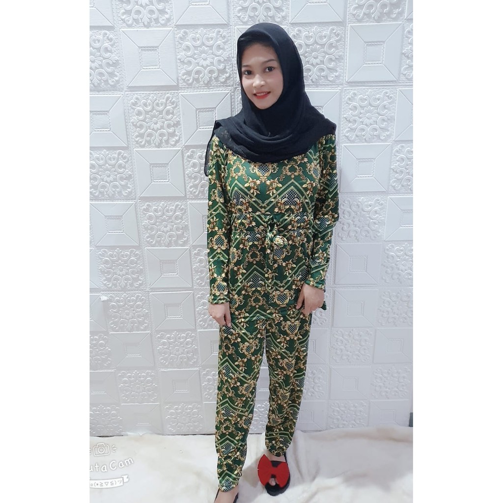 Baju Setelan Motif Sultan / One Set Fit XL