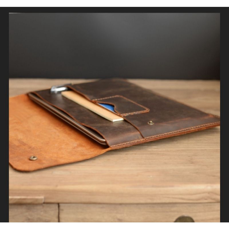 tas laptop / tas macbook / sleeve leather macbook