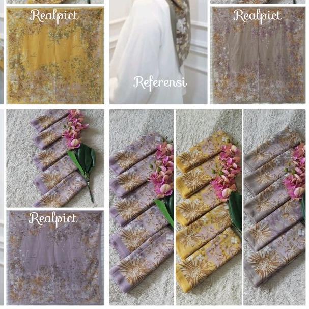 ✱ ()Grosir Kerudung Segiempat Voal Motif Premium Hijab Voal Lasercut Jilbab Denai ✳