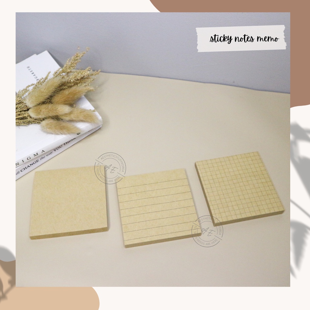 

Sticky notes memo kraft premium color aesthetic