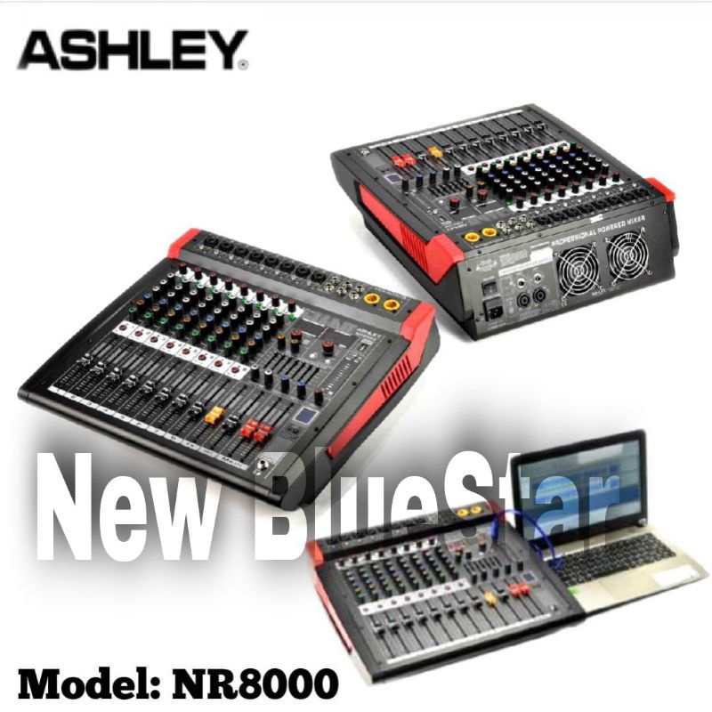 Jual Power Mixer Ashley NR8000 Bluetooth 2 x 350watt Original 8 Channel