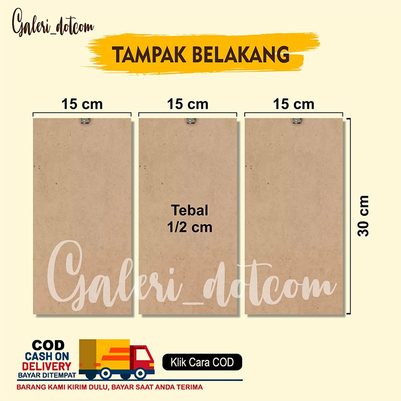 Galeri Hiasan Dinding Kayu Dekorasi Rumah Wall Decor Kaligrafi 3 - T072