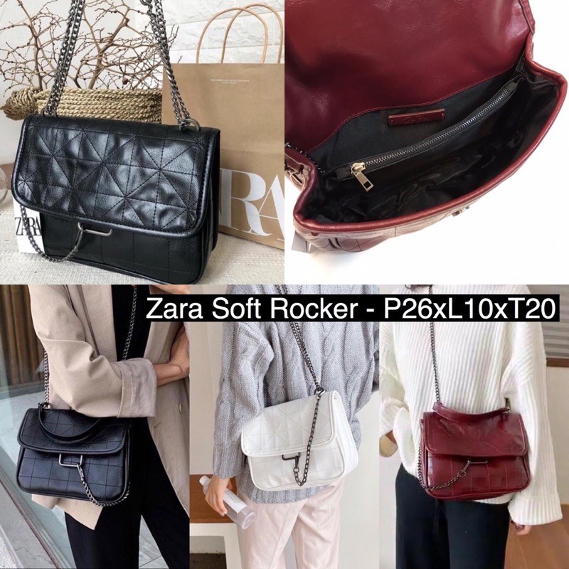 ZARA shoulder bag soft rocker import premium quality