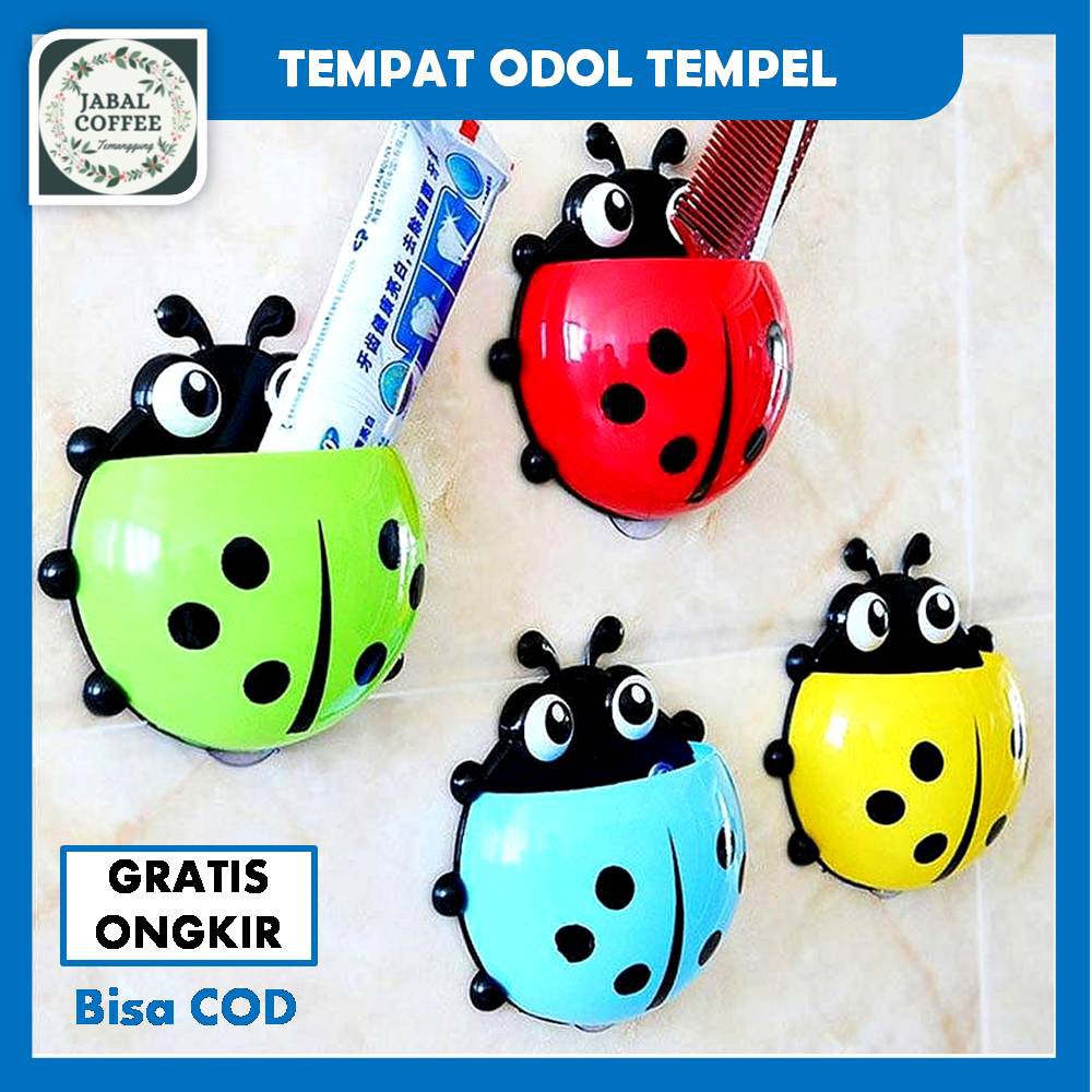 Tempat Odol Sikat Gigi Tempel / Lady Bug Kumbang / Tempat Odol / Tempat Sikat Gigi KumbangJ85