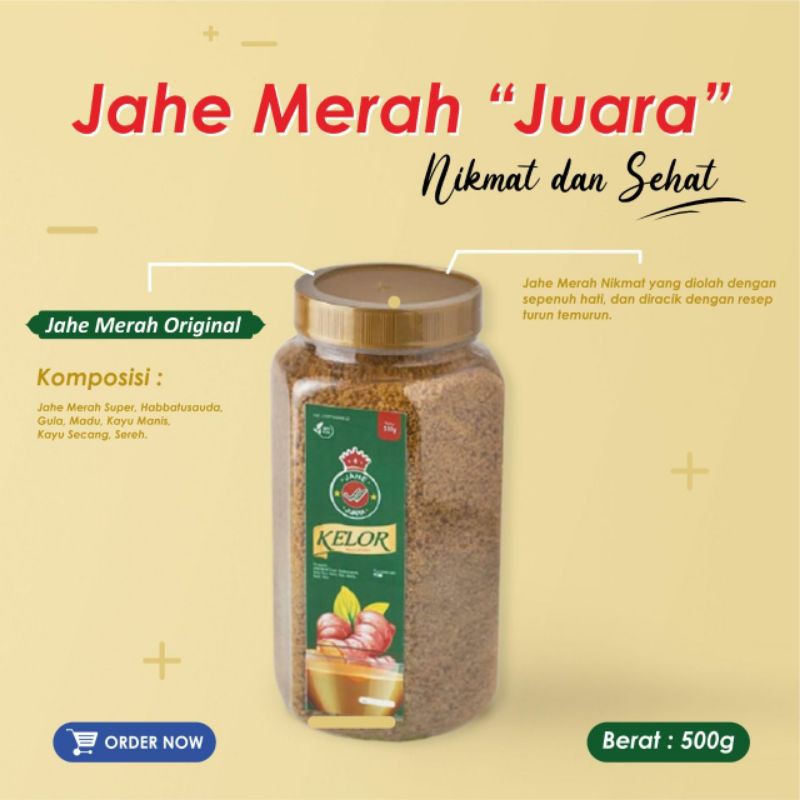 

jahe merah juara kelor 500g