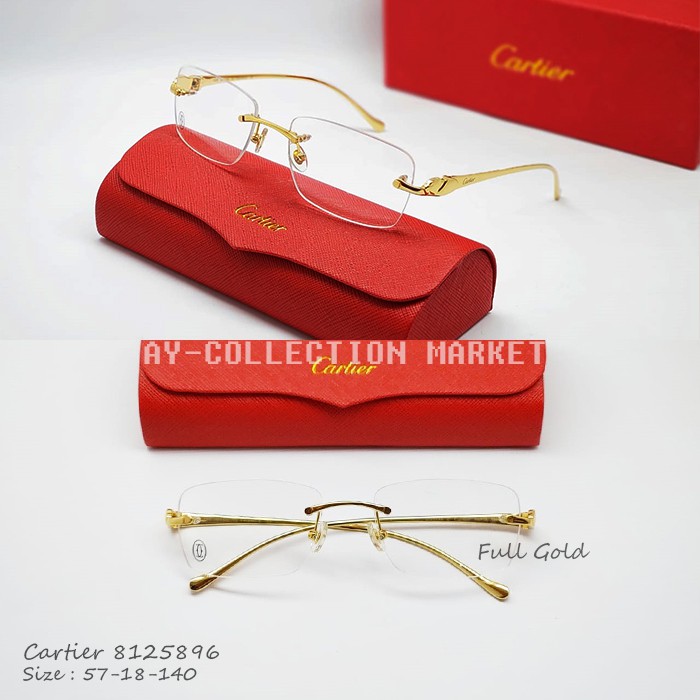 Frame Kacamata Baca Cartier Phanter 8125896 Solid Stainless Steel