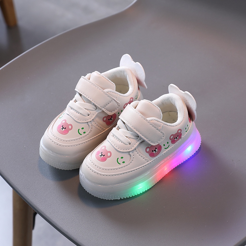 Sepatu Anak LED Beruang  Sneaker Teddy Bear