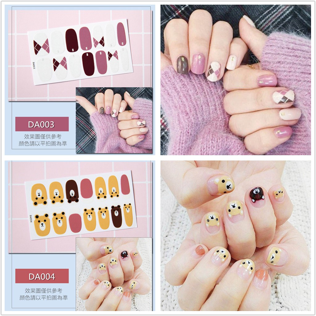&lt;Jjoygirl&gt;DA Nail sticker motif / sticker kuku / stiker kuku / nail stiker glitter / stripes design