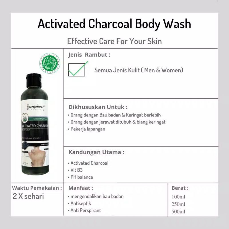 Humphrey skincare Charcoal body wash
