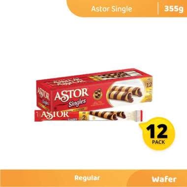 Wafer stick coklat Astor singles ( 12 pcs/box)