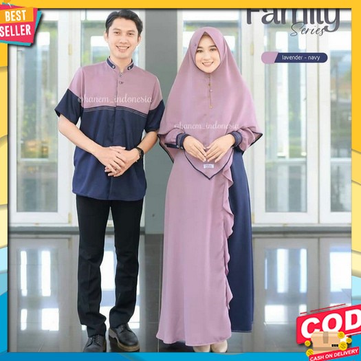 Baju Couple Fatimah Ali | Baju Couple Set | Sarimbit Koko Gamis Happy Couple Size Xl I Sarimbit Suam