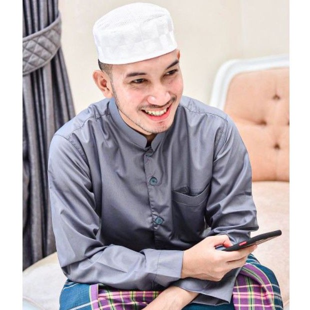 KOKO HAIBAH EUFRAT Baju Koko Pria Semi Jas Lengan Panjang Polos Bahan Catoon Spun EUFRAT SEMI JAS PA