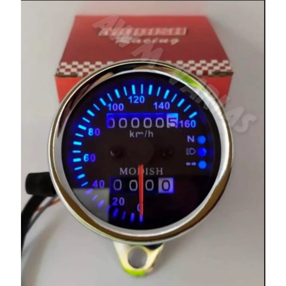 SPEEDOMETER LED/RPM SPEEDOMETER LED hitam  universal RXKING/FINO/TIGER/SCOOPY DLL