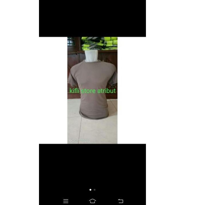 [KODE PRODUK P000V7638] KAOS DALAMAN POLRI /KAOS SATPAM KAOS SECURITY POLOS WARNA KREM DN COKLAT , H