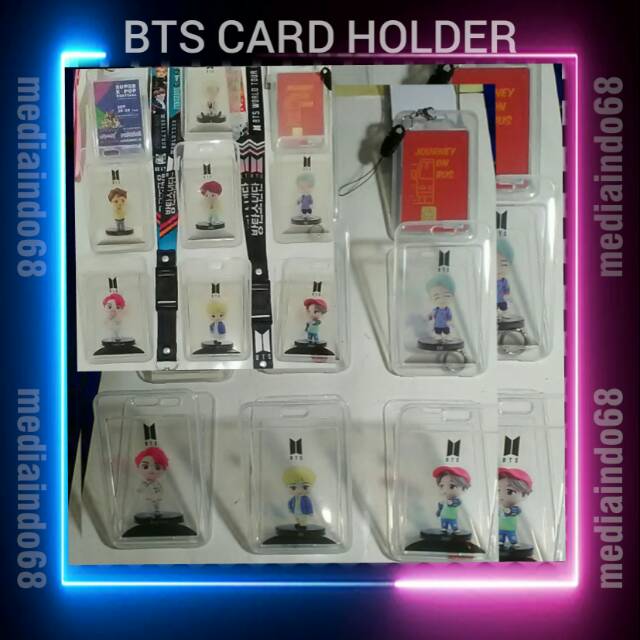 

CARD HOLDER TRANSPARAN GAMBAR KARAKTER BTS MINI FIGURE 2 SISI, MURAH