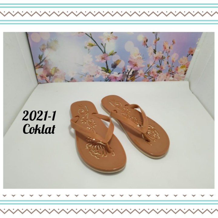 SANDAL WANITA IMPORT MODEL FLAT KASUAL NYAMAN DAN MODIS GLANZTON 2021-1 UK.37-41