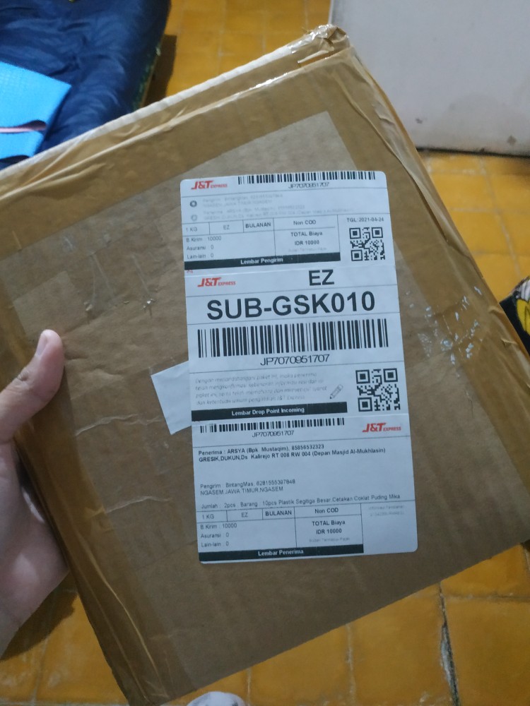 10pcs Plastik Segitiga Besar