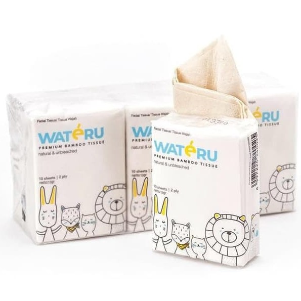 Wateru Premium Bamboo Tissue - Pocket 6x10's