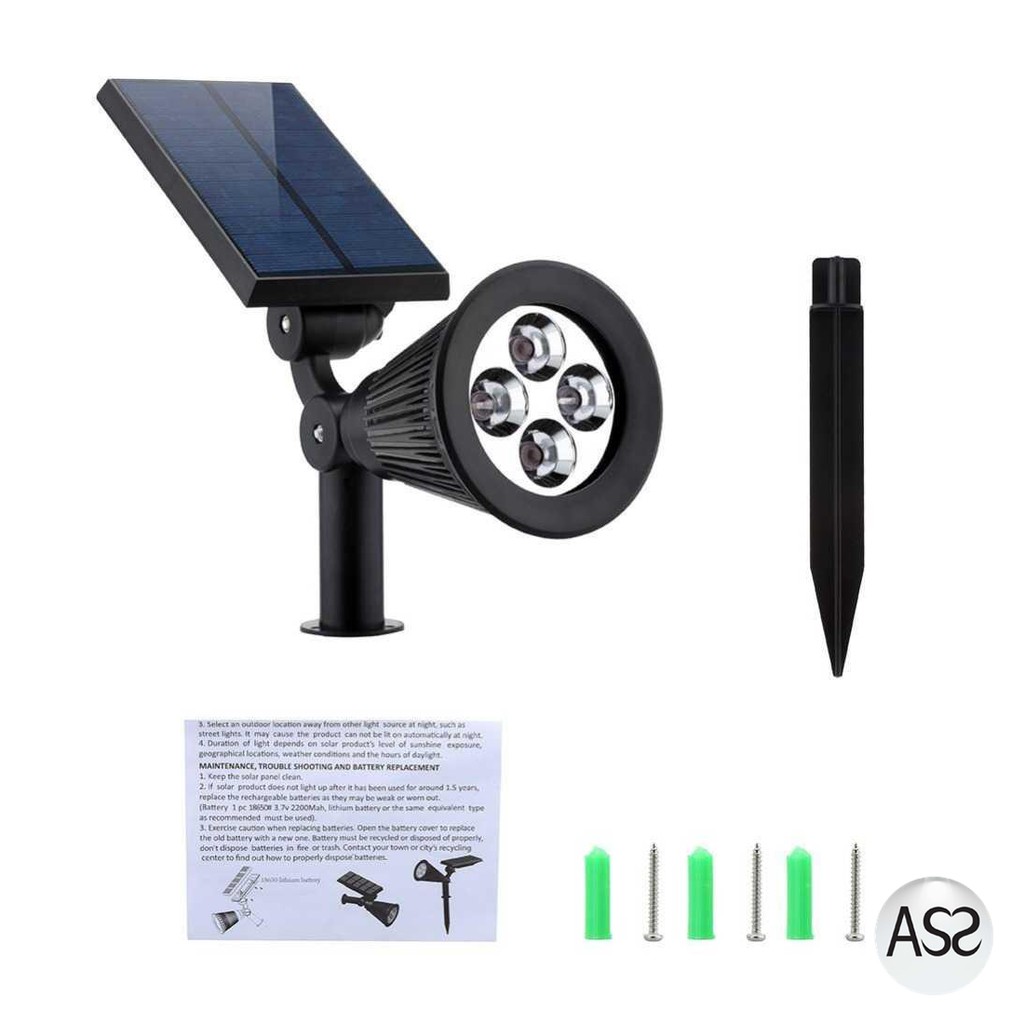 ASS Shop - Lampu Taman Energi Solar Panel 4 LED