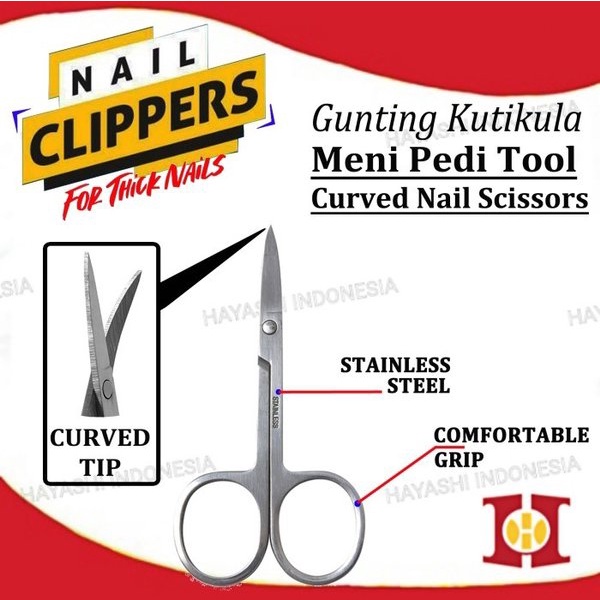 Gunting Alis Bulu Mata Eyebrow Scissors Stainless Ujung Lancip