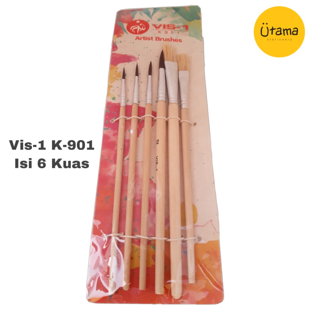 

Kuas Lukis Set Vis-1 K-901 / Brush Lukis Vis 1 / Vis1 / Painting / Paint