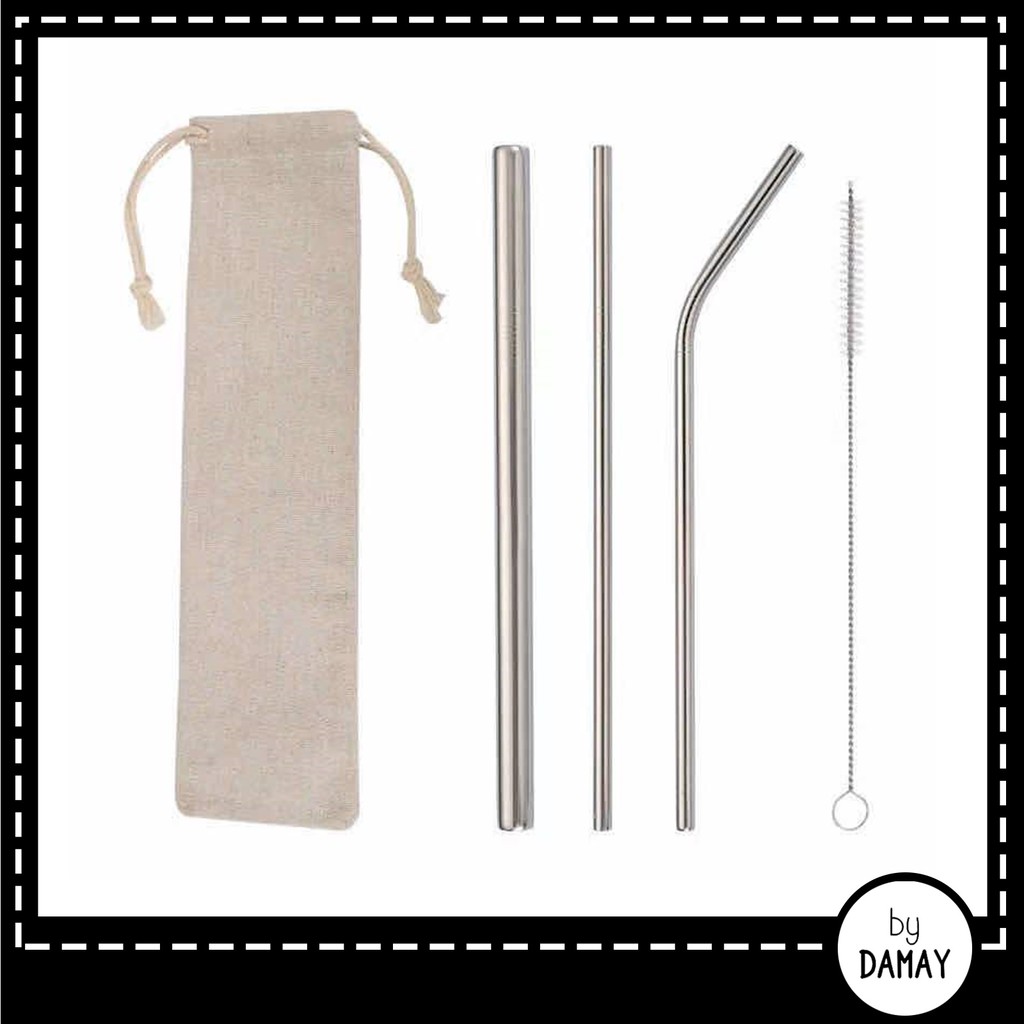 Set Sedotan Stainless Steel | Shopee Indonesia