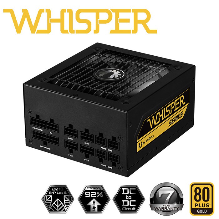 BitFenix Whisper M 80 Plus Gold Full Modular 750W PSU, BP-WG750UMAG