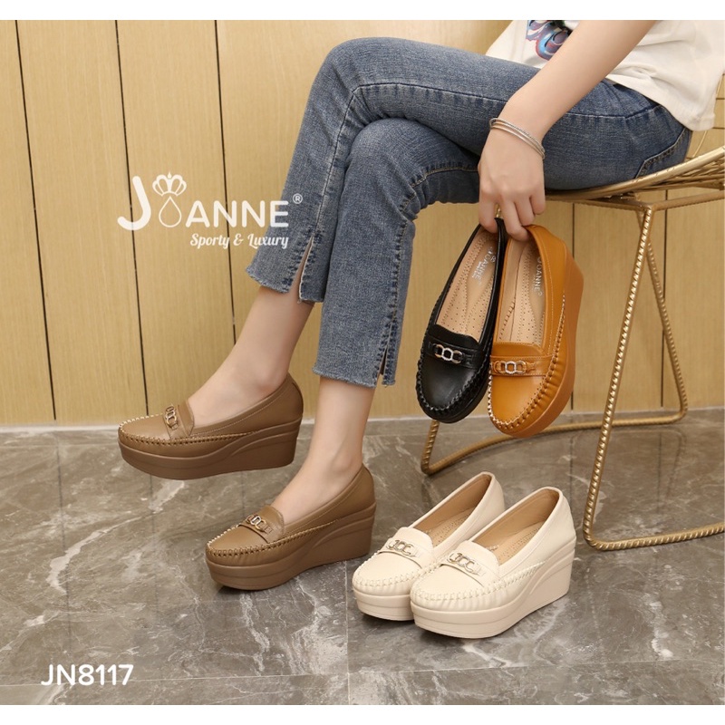 JOANNE High Loafers Wedges Shoes #JN8117 ORIGINAL (RESTOCK)