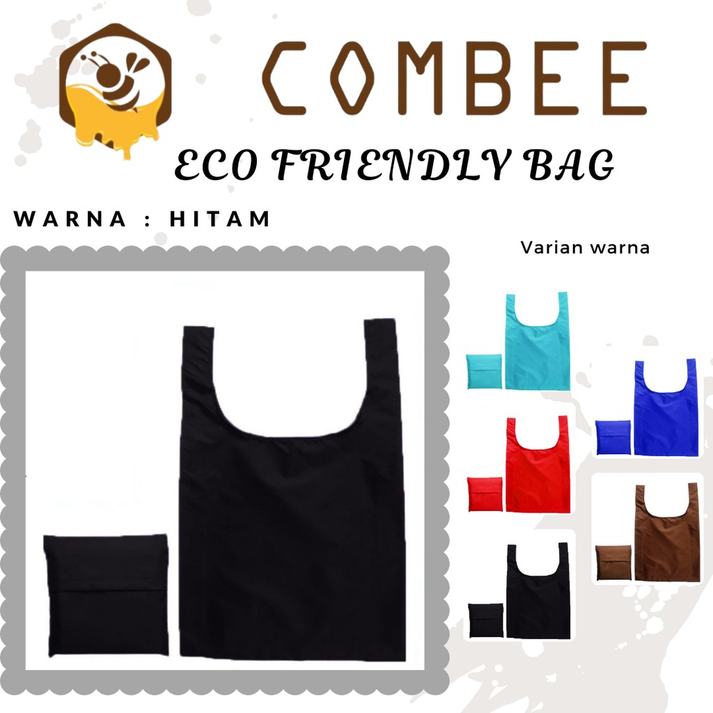 Eco Friendly Bag Polos / Tas Belanja Lipat / Kualitas Tebal