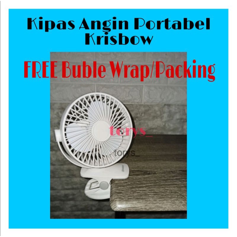 Krisbow - Kipas Angin Portable / Kipas Angin Jepit / Kipas Angin meja mini
