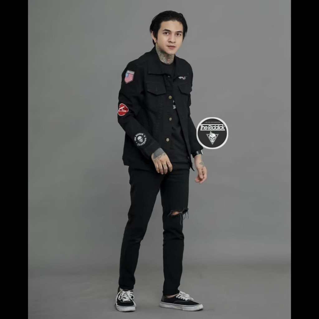 NEW ARRIVALS Jaket jeans patch pria original