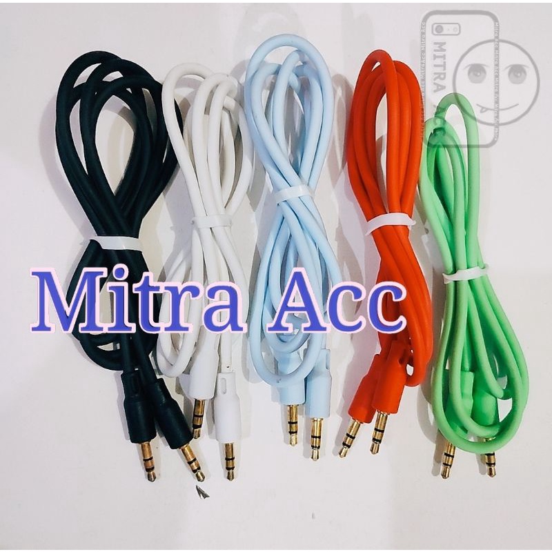 Kabel Audio AUX Macaron 3.5mm Panjang 1meter